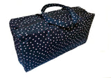 Large Navy Flower Holdall