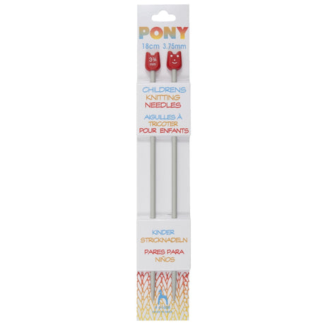 Pony Children's Aluminium Single Pointed Needles - 18cm