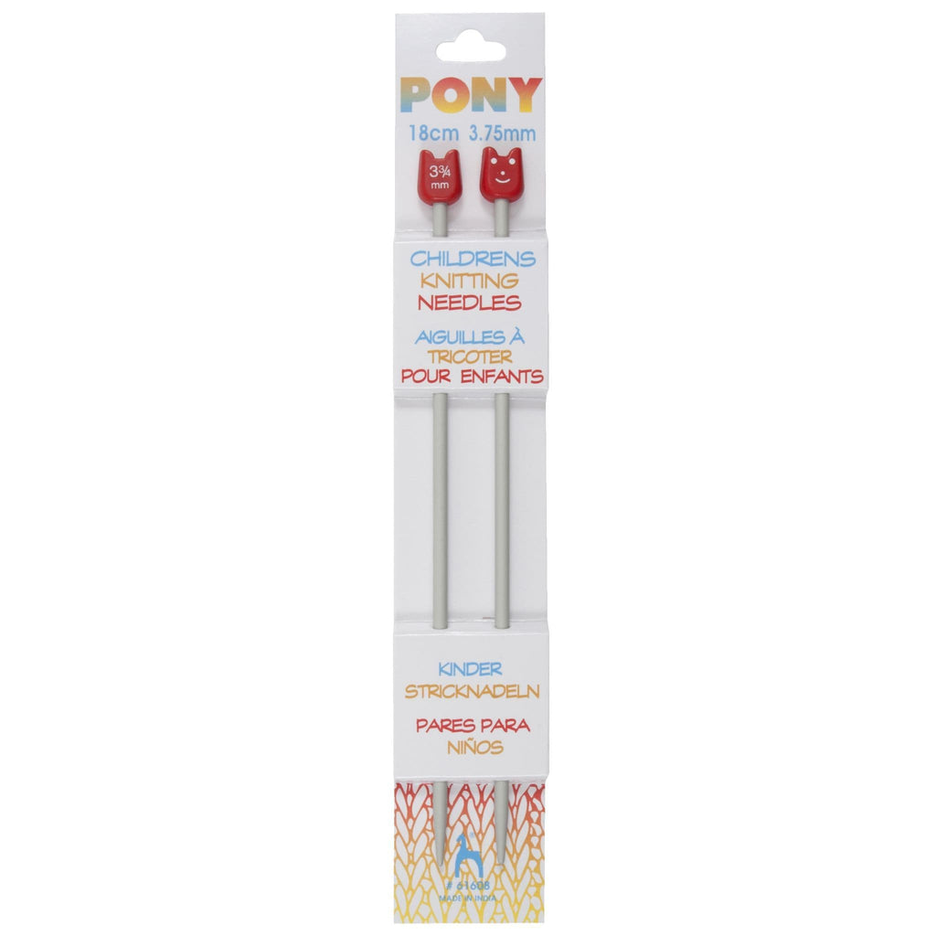Pony Children's Aluminium Single Pointed Needles - 18cm