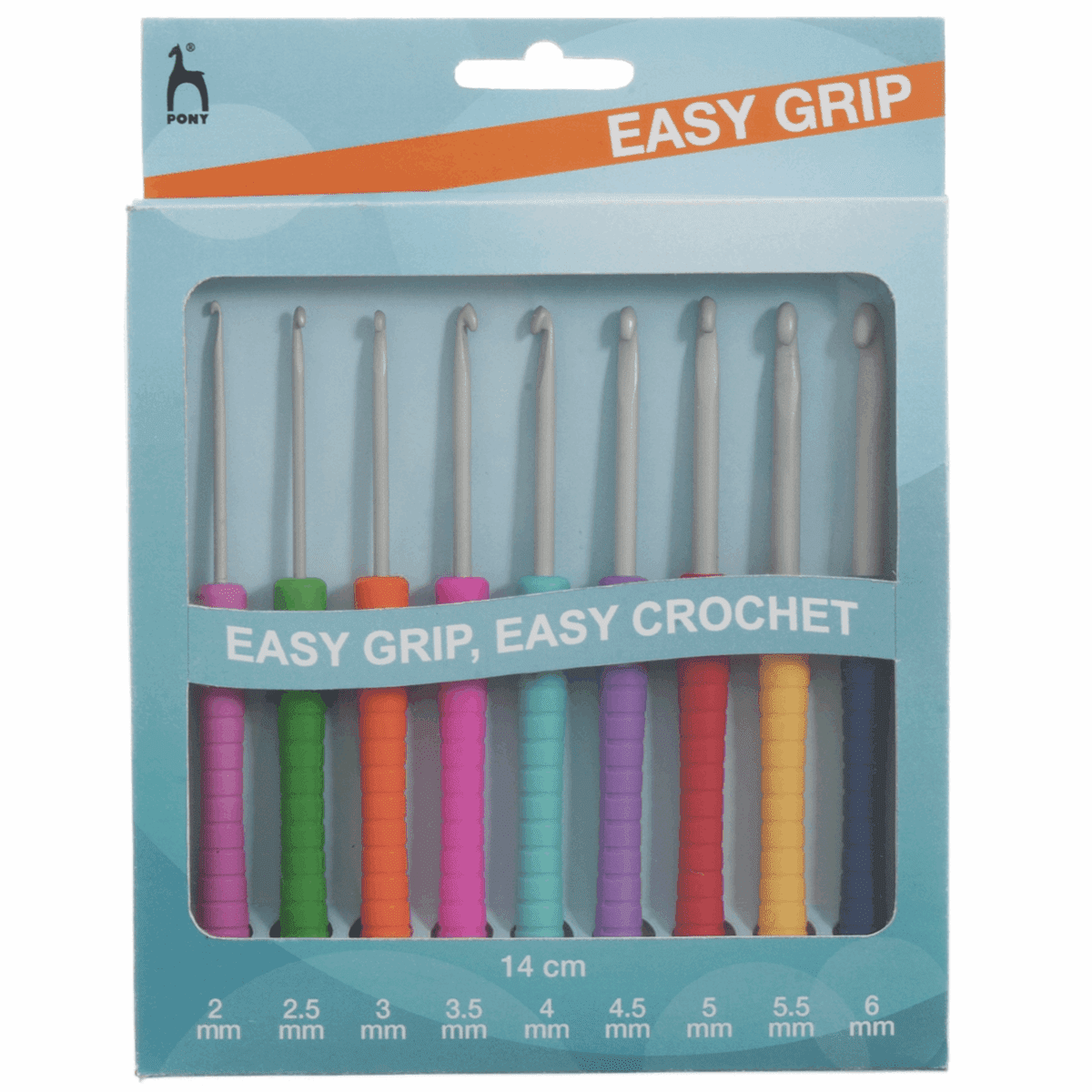 Pony Easy Grip Crochet Hook - Set of 9