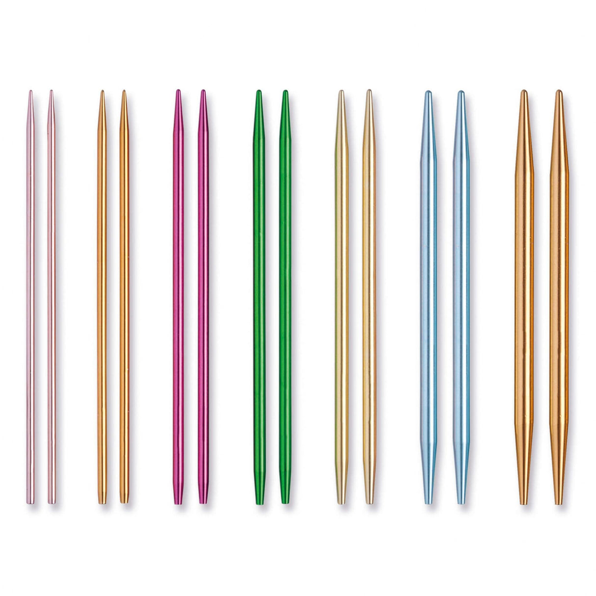 Pony Interchangeable Circular Needle Tips Set - Set of 7 Multi Colour