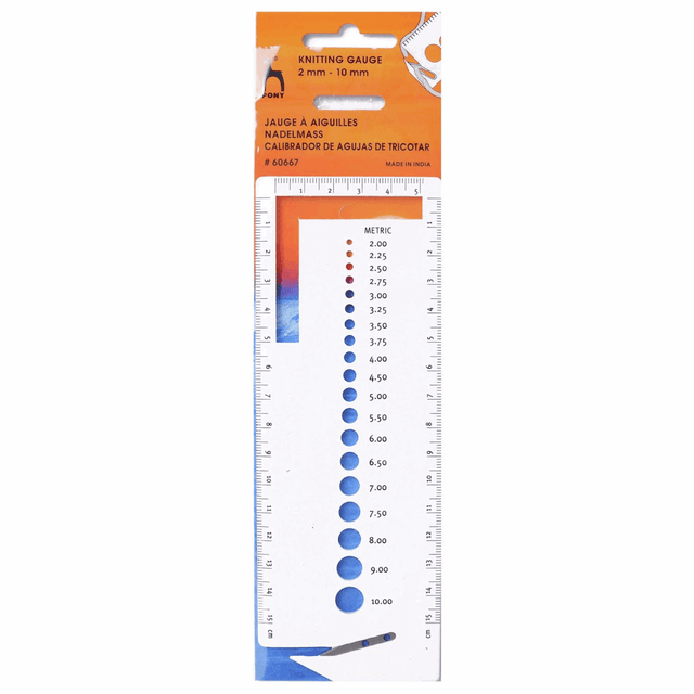 Pony Knitting Gauge - Small with Cutter