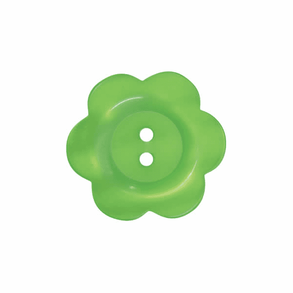 Set of 5 Polyester Flower Buttons [P2432] 15mm