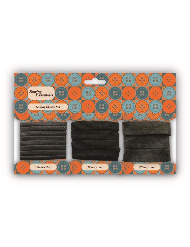 Sewing Essentials 3 Piece Assorted Sewing Elastic - 2M