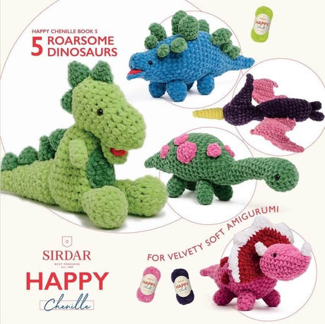 Sirdar Happy Chenille Pattern Book - Dinosaurs