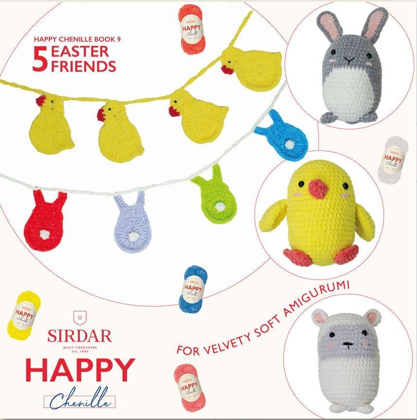 Sirdar Happy Chenille Pattern Book - Easter Friends