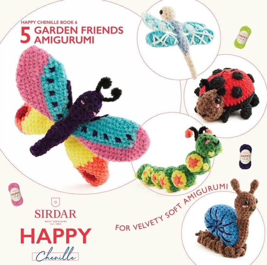 Sirdar Happy Chenille Pattern Book - Garden Friends