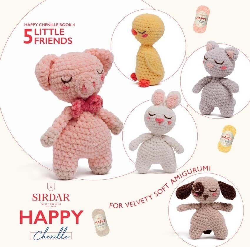Sirdar Happy Chenille Pattern Book - Little Friends