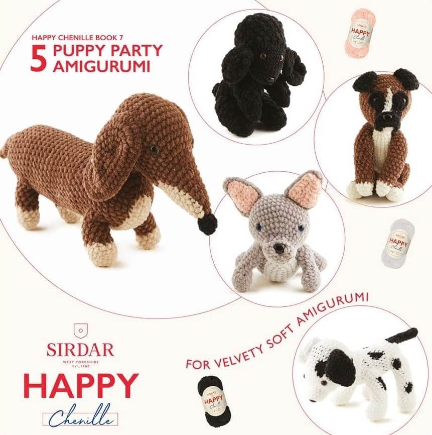 Sirdar Happy Chenille Pattern Book - Puppy Party