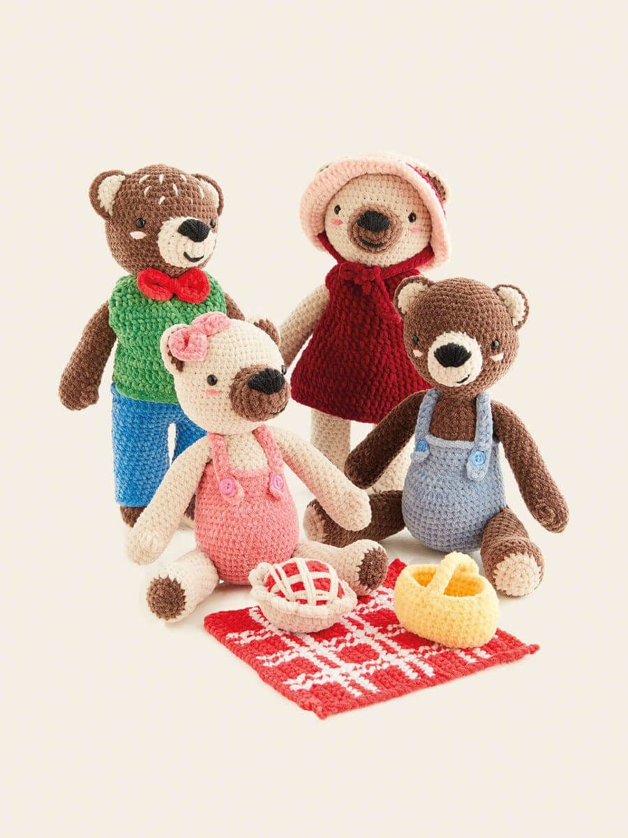 Sirdar Happy Chenille Pattern Book - Teddy Bears Picnic