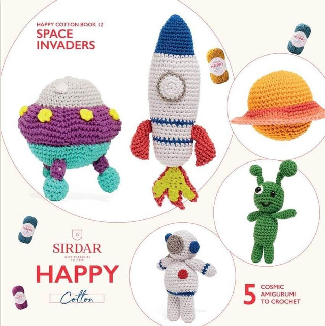 Sirdar Happy Cotton Pattern Book - Space Invaders