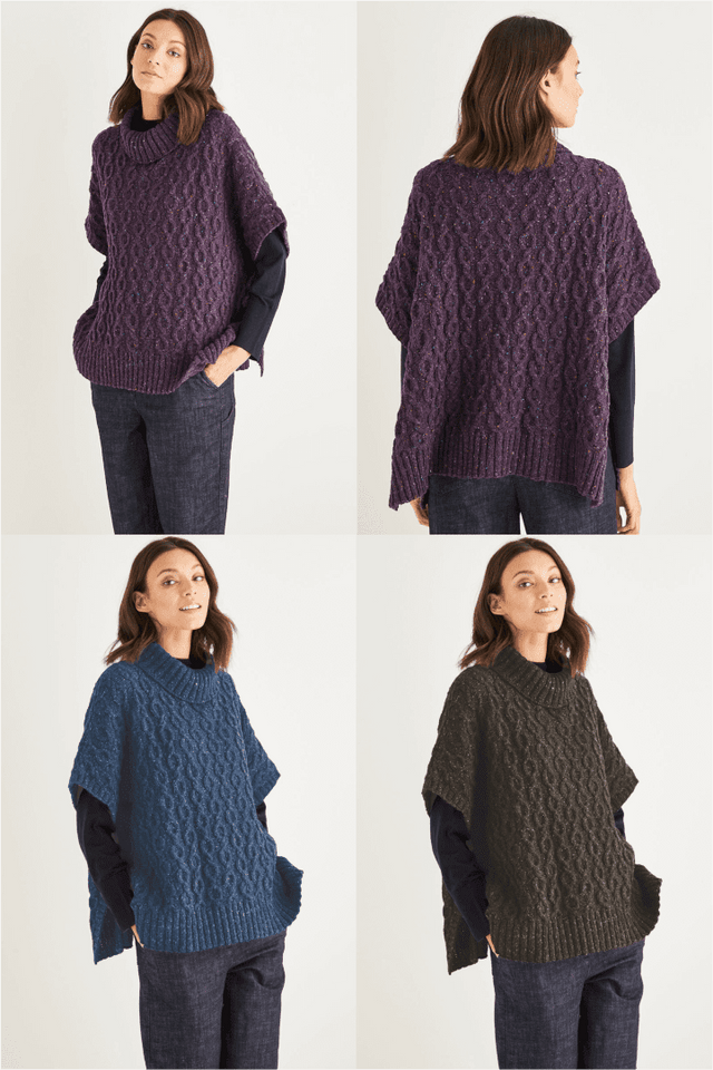 Sirdar Haworth Tweed DK Poncho Pattern 10148