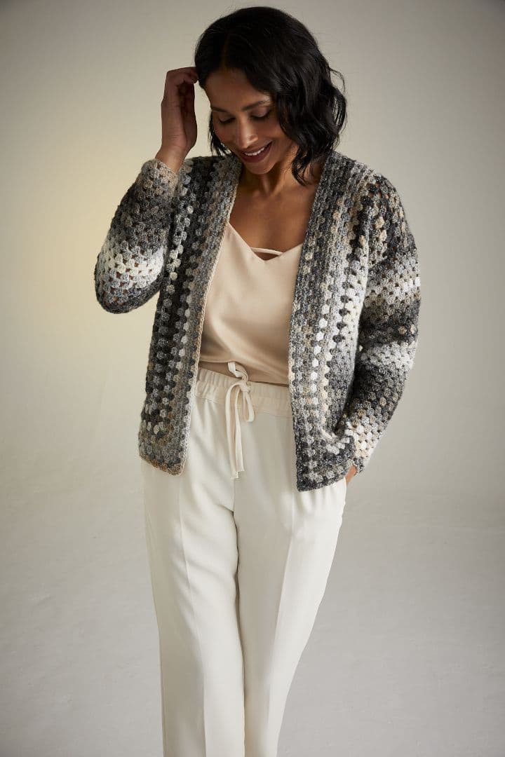 Sirdar Jewelspun Aran Cardigan Pattern 10727