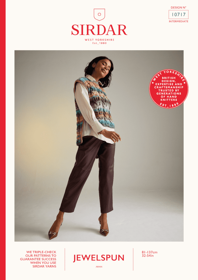 Sirdar Jewelspun Aran Pattern 10717