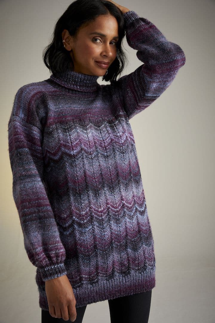 Sirdar Jewelspun Aran Sweater Pattern 10713