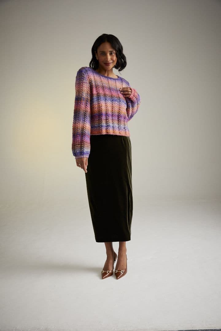 Sirdar Jewelspun Aran Sweater Pattern 10719