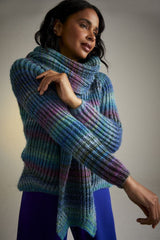 Sirdar Jewelspun Aran Sweater & Scarf Pattern 10714