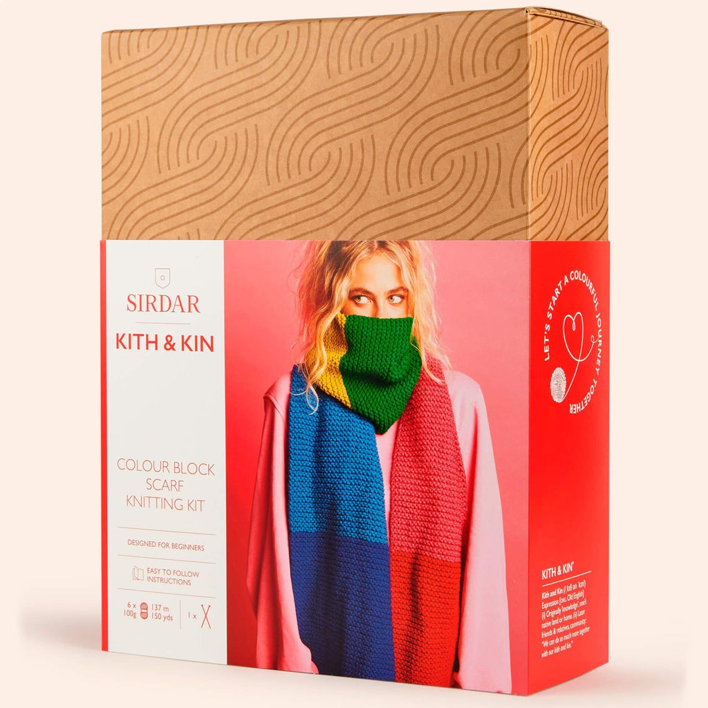 Sirdar Kith & Kin Knitting Kit - Colour Block Scarf