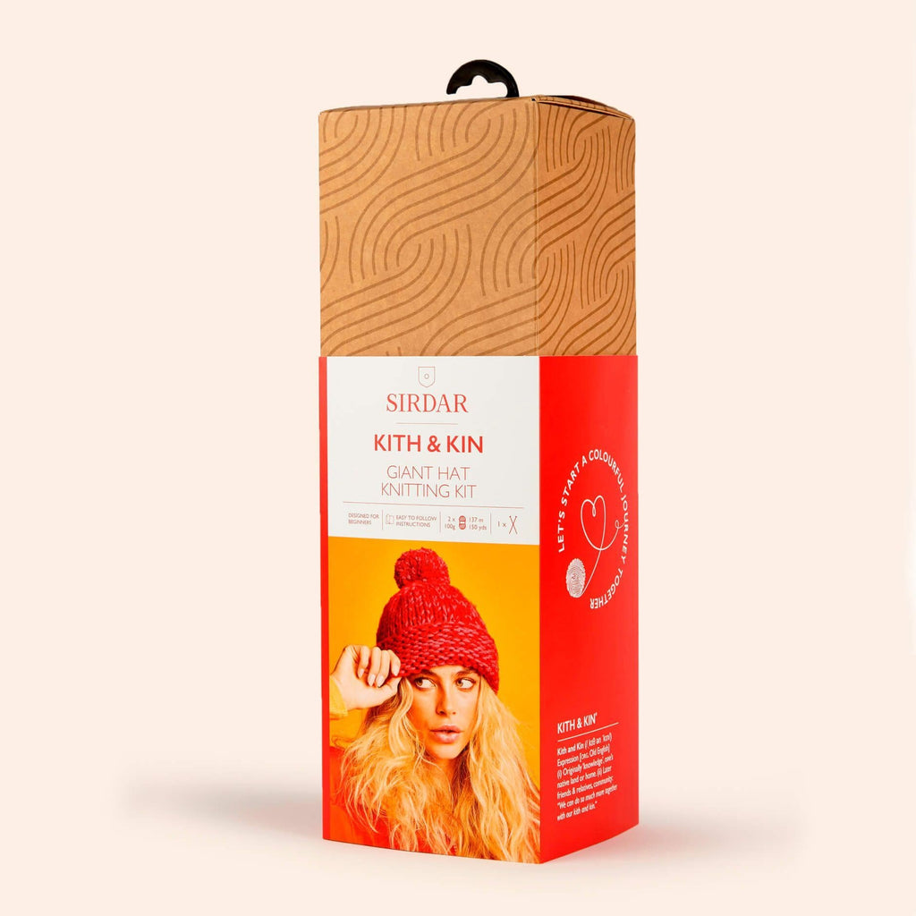 Sirdar Kith & Kin Knitting Kit - Giant Hat (red/pink)
