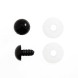 Solid Black Safety Eyes 15mm - Set of 2