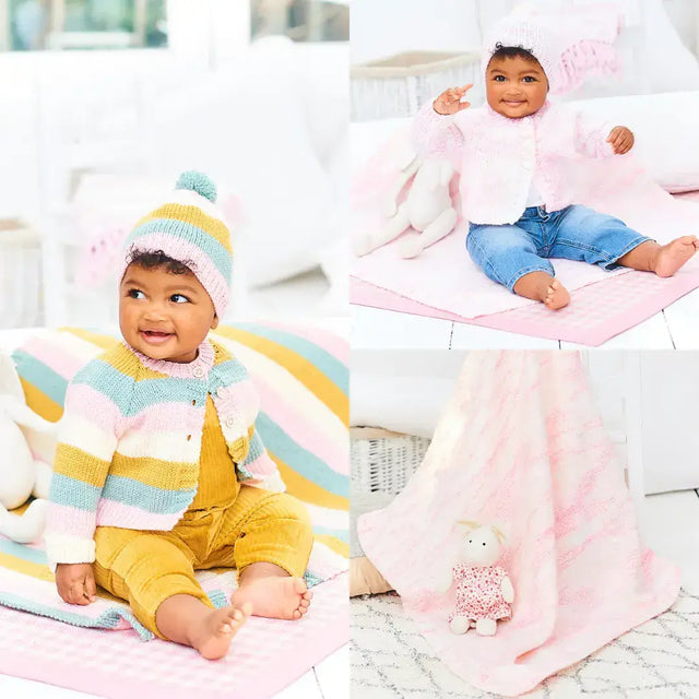 Stylecraft Bambino / Sweet Dreams Cardigan & Blanket Pattern 9977 - PDF Download