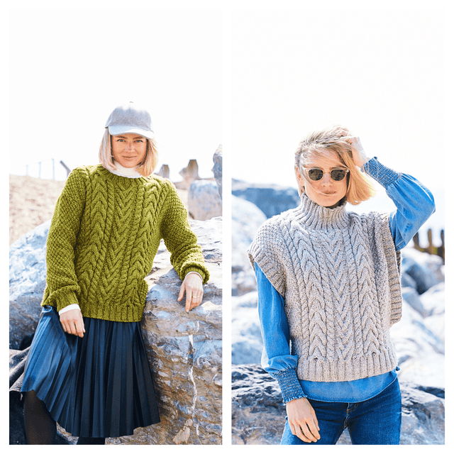 Stylecraft Fusion Chunky Sweater & Tank Top Pattern 9941 - PDF Download