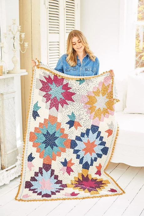 Stylecraft Harvest Blanket ReCreate DK Pattern 9957 - PDF Download