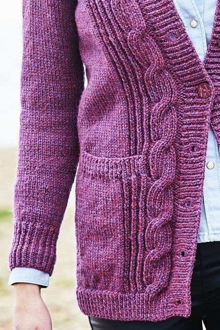 Stylecraft Highland Heathers Aran Cardigan Pattern 9871 - PDF Download