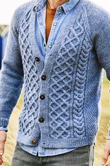 Stylecraft Highland Heathers Aran Cardigan Pattern 9876 - PDF Download