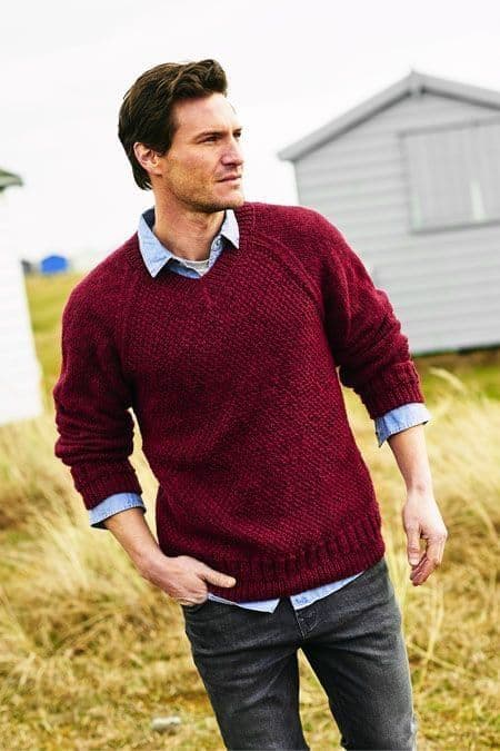 Stylecraft Highland Heathers Aran Sweater Pattern 9877 - PDF Download