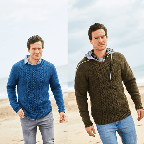 Stylecraft Highland Heathers DK Sweater Pattern 9867 - PDF Download