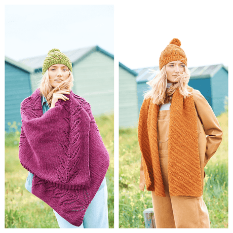 Stylecraft Recreate Chunky Hat & Shawl Pattern 9948 - PDF Download