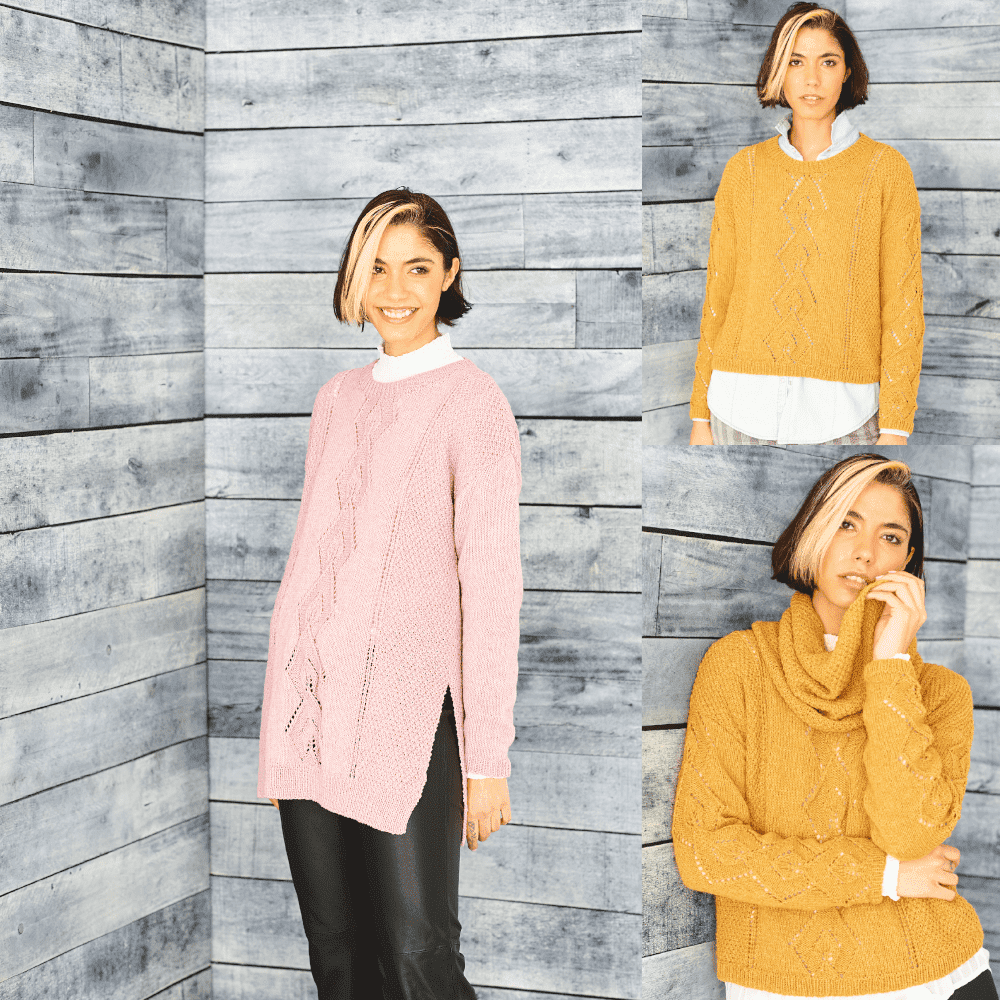 Stylecraft ReCreate DK Sweater, Snood & Tunic Pattern 9861 - PDF Download
