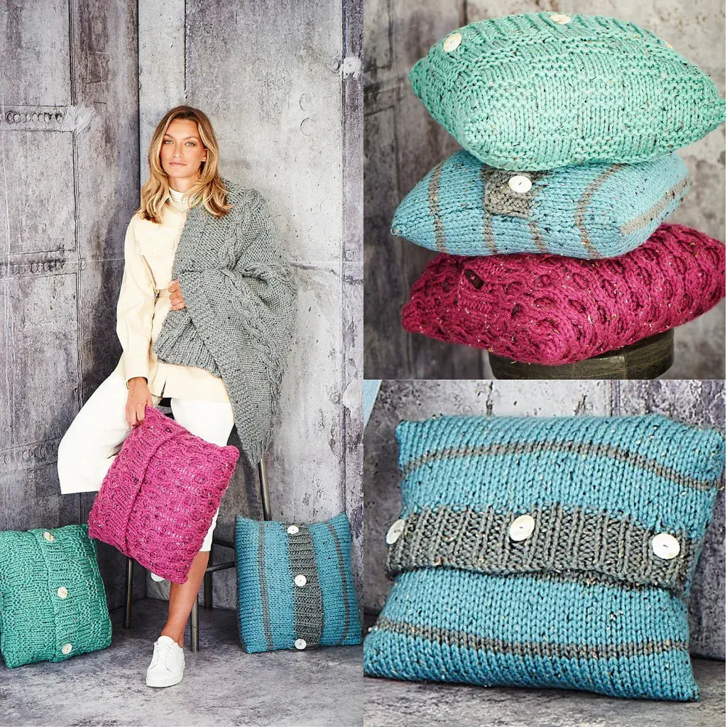 Stylecraft Special XL Chunky Tweed Blanket & Cushion Pattern 9811 - PDF Download