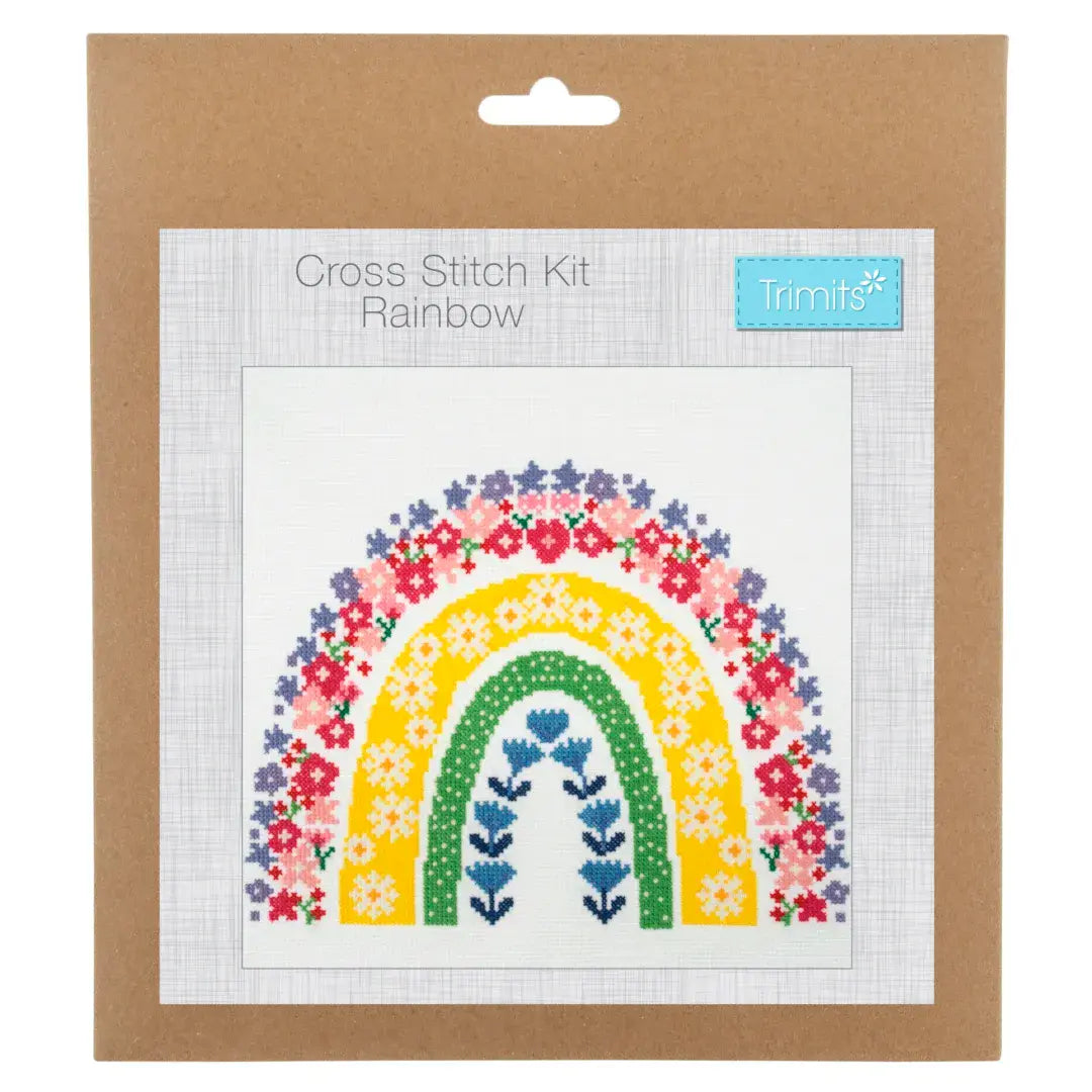 Trimits Counted Cross Stitch Kit - Rainbow 36 x 36cm