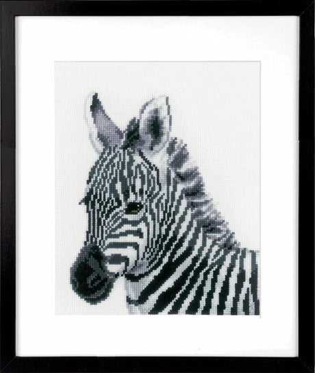 Vervaco Zebra Counted Cross Stitch Kit 6.4" x 7.2"